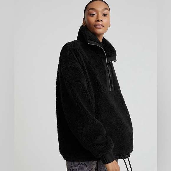 New Varley Appleton Half Zip Pullover Jacket Sherpa Fuzzy - Picture 2 of 7